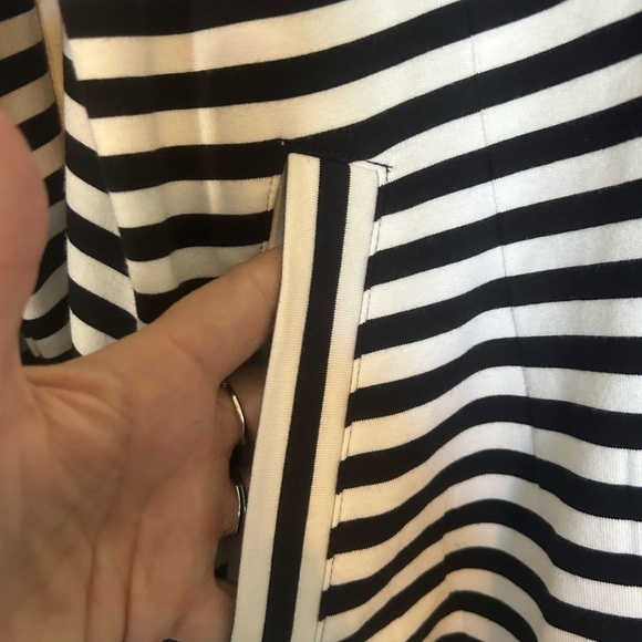 Cabi Byline Medium Black & White Full Zip LongLine Jacket - Picture 7 of 10